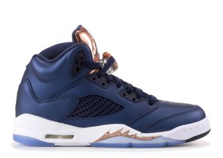 Air Jordan 5 Retro Bg (Gs) "Bronze" Marine Or (440888-416)