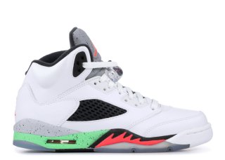 Air Jordan 5 Retro Bg (Gs) "Pro Stars" Blanc Rose Vert (440888-115)