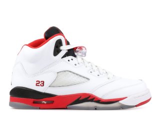 Air Jordan 5 Retro (Gs) "2013 Releas" Blanc Rouge (440888-120)
