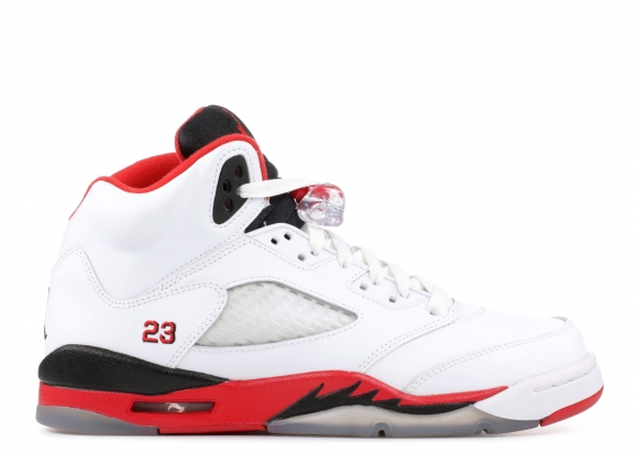 Air Jordan 5 Retro (Gs) "2013 Releas" Blanc Rouge (440888-120)