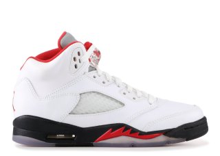 Air Jordan 5 Retro (Gs) "2013 Release" Blanc Noir Rouge (440888-100)