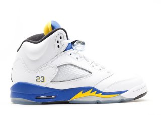 Air Jordan 5 Retro (Gs) "Laney 2013" Blanc Bleu (440888-189)