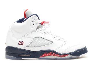 Air Jordan 5 Retro (Gs) "Olympic" Blanc Marine (440888-103)