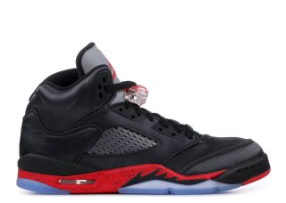 Air Jordan 5 Retro (Gs) "Satin" Noir Rouge (440888-006)