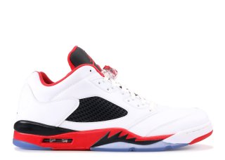 Air Jordan 5 Retro Low Blanc Rouge (819171-101)