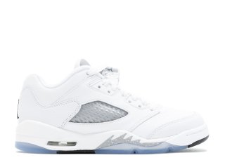 Air Jordan 5 Retro Low Gg (Gs) Blanc (819172-122)