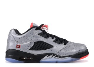 Air Jordan 5 Retro Low (Gs) "Neymar" Argent Noir (846316-025)