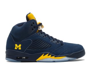 Air Jordan 5 Retro "Michigan Pe" Marine (645668-636)