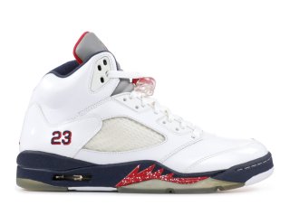 Air Jordan 5 Retro "Olympic" Blanc Marine (136027-103)