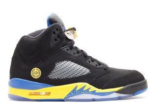 Air Jordan 5 Retro "Shanghai Shen" Noir Jaune (136027-089)