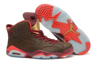 Air Jordan 6 "Championship Cigar" Marron Rouge Or