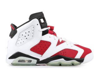 Air Jordan 6 Retro Bg (Gs) "Carmine" Rouge Blanc (384665-160)