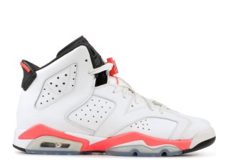 Air Jordan 6 Retro Bg (Gs) "Infrared 2014" Blanc Orange (384665-123)