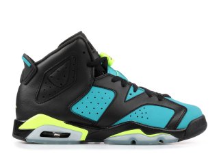 Air Jordan 6 Retro Gg (Gs) Noir Bleu Vert (543390-043)