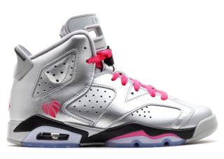 Air Jordan 6 Retro Gg (Gs) "Valentines Day" Métallique Argent (543390-009)