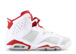 Air Jordan 6 Retro (Gs) "Alternate" Blanc Rouge (384665-113)