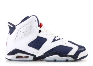 Air Jordan 6 Retro (Gs) "Olympic 2012 Release" Blanc Marine (384665-130)