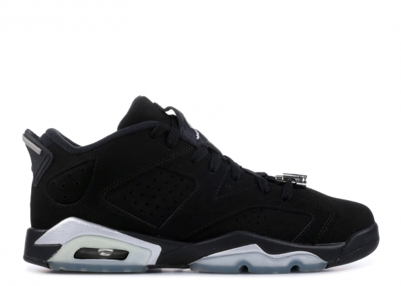 Air Jordan 6 Retro Low Bg (Gs) "Chrome" Noir Métallique Argent (768881-003)