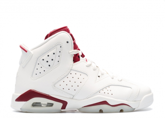 Air Jordan 6 Retro Og Bg (Gs) "Maroon" Blanc Rouge (836342-115)