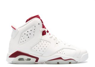 Air Jordan 6 Retro Og (Gs) "Maroon" Blanc Rouge (836342-115)