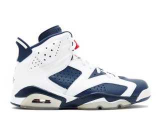 Air Jordan 6 Retro "Olympic 2012 Release" Blanc Marine (384664-130)