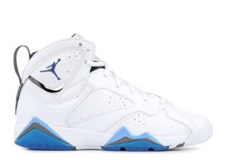 Air Jordan 7 Bg (Gs) "French Bleue" Blanc Bleu (304774-107)