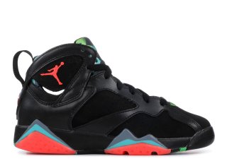 Air Jordan 7 Retro 30Th Bg (Gs) "Barcelona Nights" Noir Rouge Vert (705412-007)