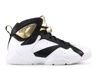 Air Jordan 7 Retro C&C "Champagne" Blanc Noir Or (725093-140)