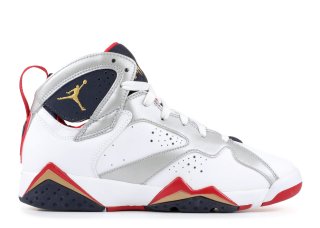 Air Jordan 7 Retro (Gs) "Olympic 2012 Release" Blanc Rouge (304774-135)