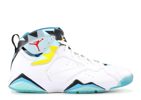 Air Jordan 7 Retro N7 "N7" Blanc Bleu Jaune (744804-144)