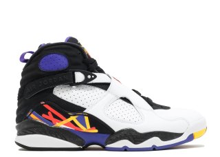 Air Jordan 8 Retro "3Peat" Blanc Noir Bleu (305381-142)