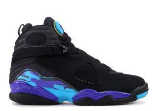 Air Jordan 8 Retro "Aqua" Noir Bleu (305381-041)