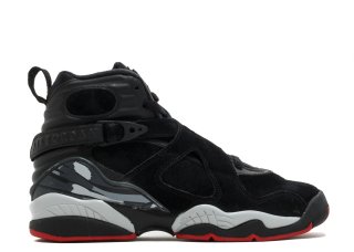 Air Jordan 8 Retro Bg (Gs) Noir Gris Rouge (305368-022)