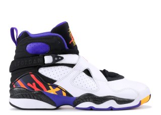 Air Jordan 8 Retro Bg (Gs) "Three Peat" Blanc Bleu (305368-142)