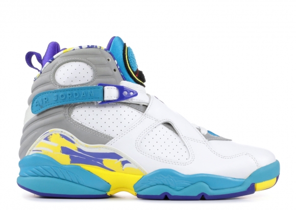 Air Jordan 8 Retro Blanc Bleu Jaune (308497-060)