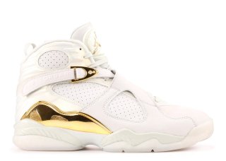 Air Jordan 8 Retro C&C "Champagne" Blanc Métallique Or (832821-030)