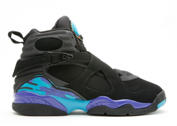 Air Jordan 8 Retro (Gs) "Aqua" Noir Bleu Pourpre (305368-041)