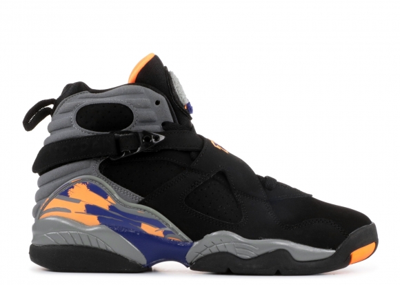 Air Jordan 8 Retro (Gs) "Phoenix Suns" Noir Gris Orange (305368-043)