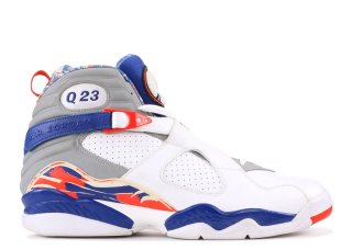 Air Jordan 8 Retro "Hoh Q23" Blanc Gris Bleu (305381-141)