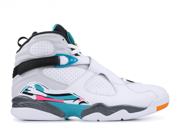 Air Jordan 8 Retro "South Beach" Blanc Vert (305381-113)