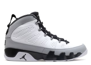 Air Jordan 9 Retro "Barons" Blanc Noir Gris (302370-106)