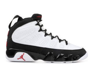 Air Jordan 9 Retro Blanc Noir Rouge (302370-101)