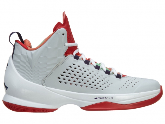 Air Jordan Melo M11 Blanc Gris Rouge (716227-015)