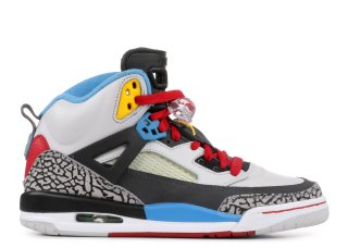 Air Jordan Spiz'Ike (Gs) "Bordeaux" Gris Bleu Jaune (317321-070)