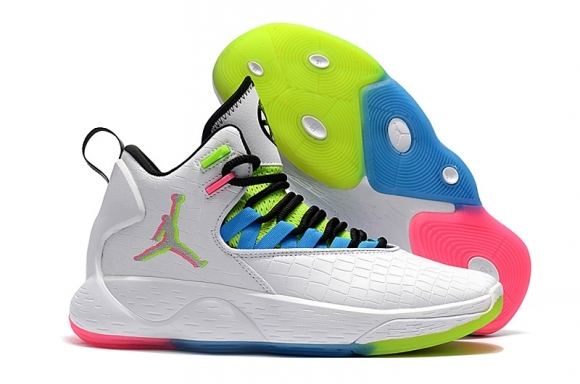 Jordan Super.Fly Mvp White Volt Rose Bleu Noir