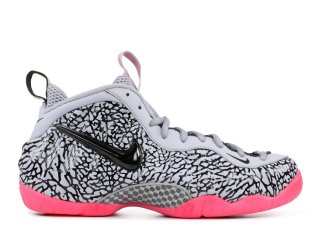 Nike Air Foamposite Pro Prm "Elephant Print" Gris Noir Rose (616750-002)