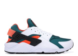 Nike Air Huarache Run Se "Miami Hurricanes" Blanc Vert Orange (at4254-102)