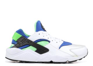 Nike Air Huarache "Scream Green" Blanc Vert Bleu (318429-100)