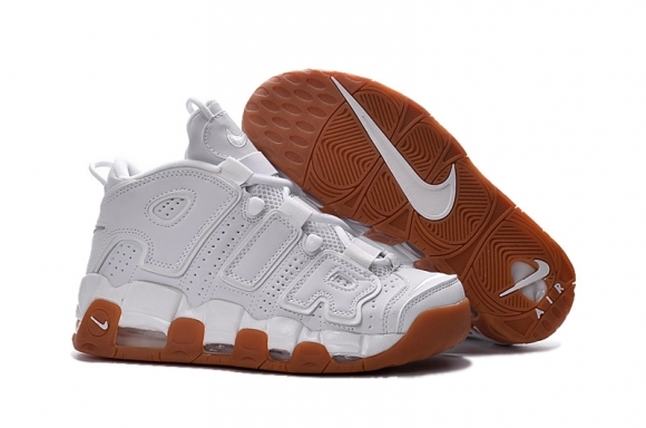 Nike Air More Uptempo Blanc Marron