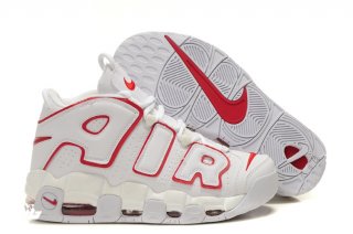 Nike Air More Uptempo Blanc Rouge Rouge